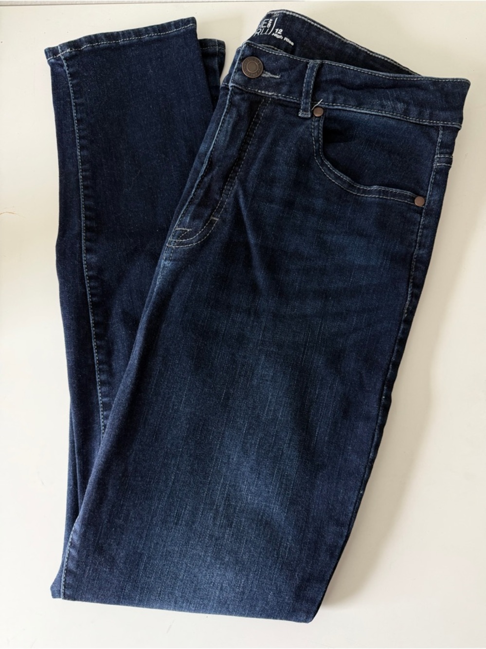 Time and Tru High Rise Dark Wash Skinny Jeans